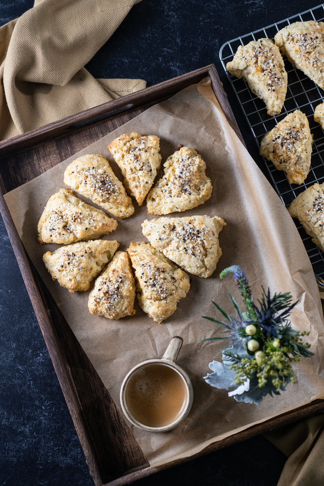 Habanero Everything Bagel Scones
